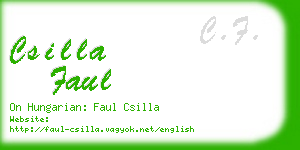 csilla faul business card